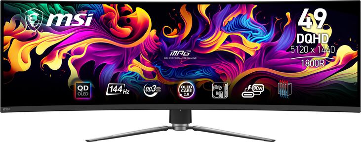 MSI MPG 491CQP QD-OLED pantalla para PC 124,5 cm (49") 5120 x 1440 Pixeles DQHD Negro image number 2