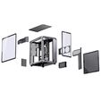 Caja ATX Jonsbo X400 PRO Vidrio Templado Curvo Gris image number null