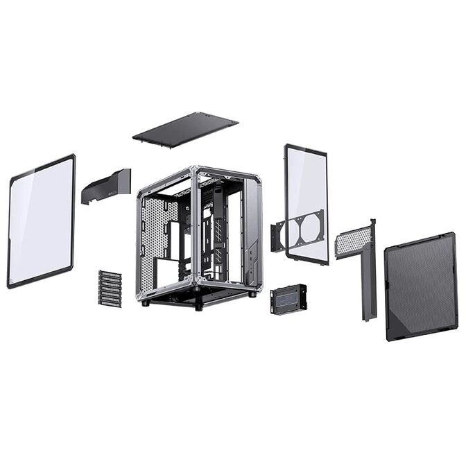 Caja ATX Jonsbo X400 PRO Vidrio Templado Curvo Gris image number 9