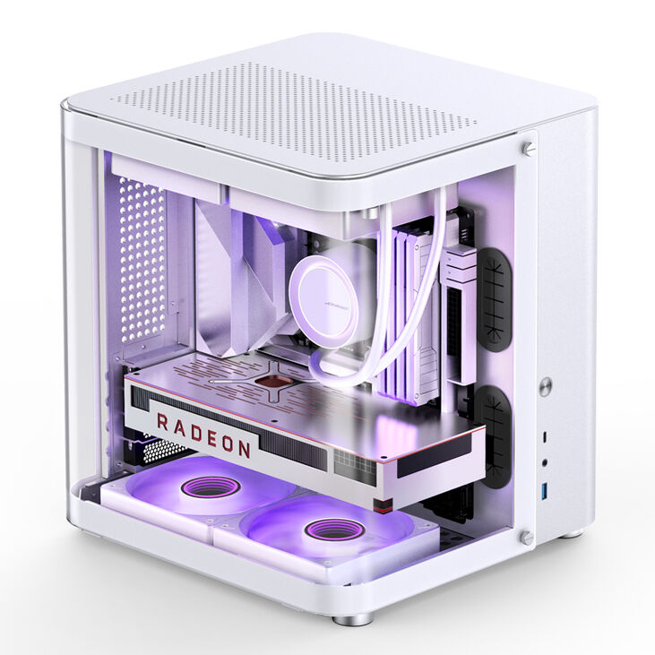 Caja Micro-ATX Jonsbo TK-1 2.0 Vidrio Templado Blanco image number 2