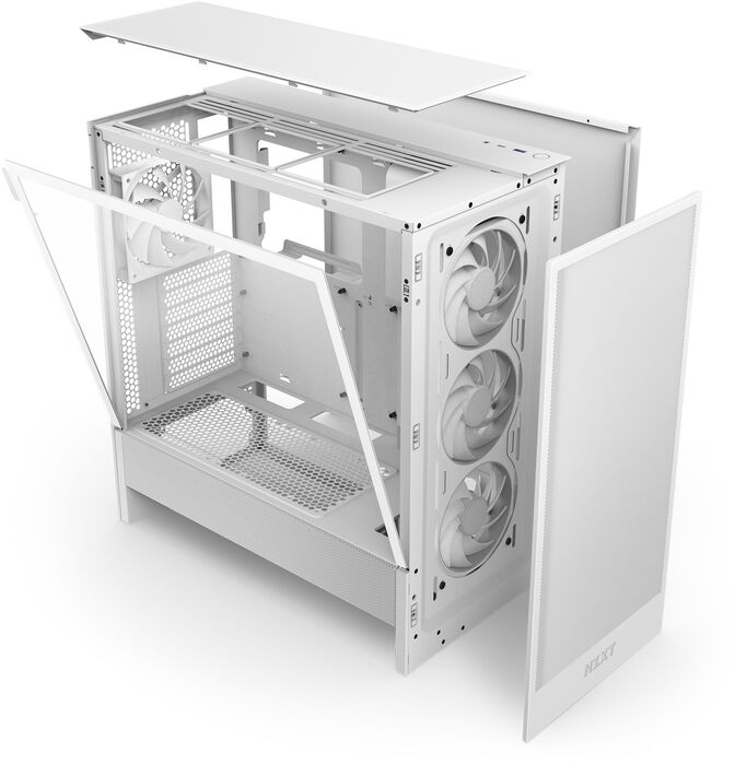 Torre  ATX NZXT H5 Flow RGB Compact Blanca image number 4