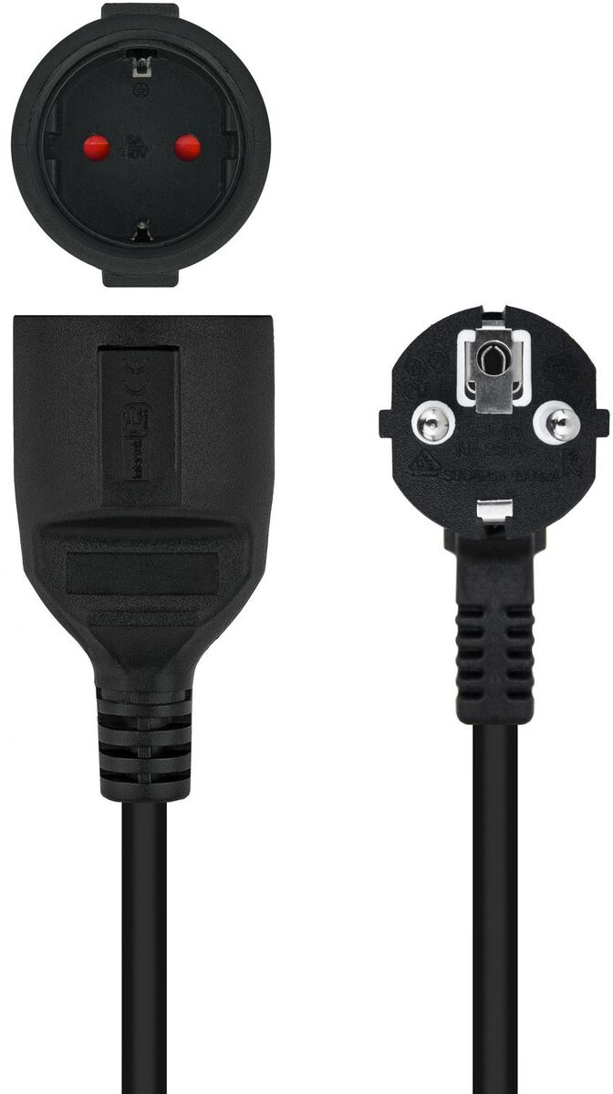 Cable de Alimentaci&oacute;n Alongador 3m Negro image number 2