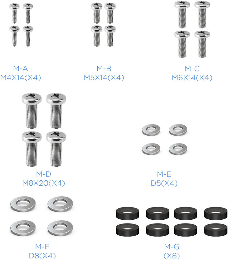 Soporte de Pared Tooq 23" a 42" Max. 25kg Negro image number 4