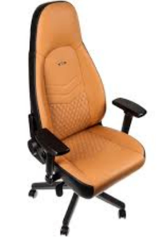 Silla noblechairs ICON Real Leather Cognac / Negro image number 0