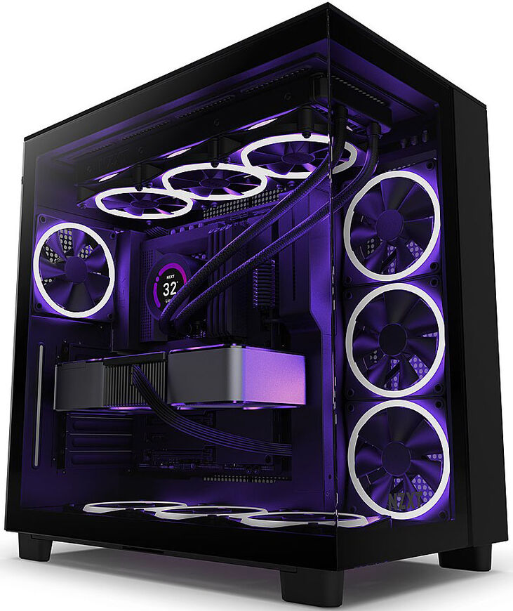 Torre ATX NZXT H9 Flow Negro Cristal Templado image number 0