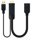 Adaptador NanoCable HDMI 2.0 para DisplayPort V1.2 0.2 M Negro image number null