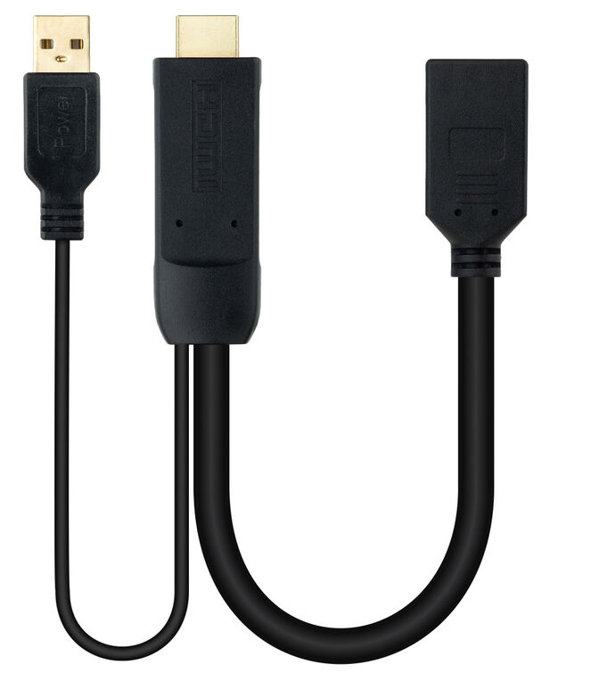 Adaptador NanoCable HDMI 2.0 para DisplayPort V1.2 0.2 M Negro image number 1
