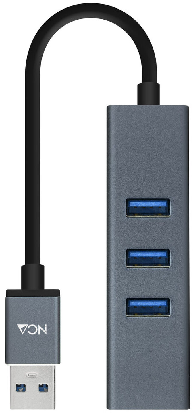 Adaptador Gigabit NanoCable USB 3.0 a Ethernet Gigabit 10/100/1000 Mbps / 3x USB 3.0 15 CM Gris image number 0