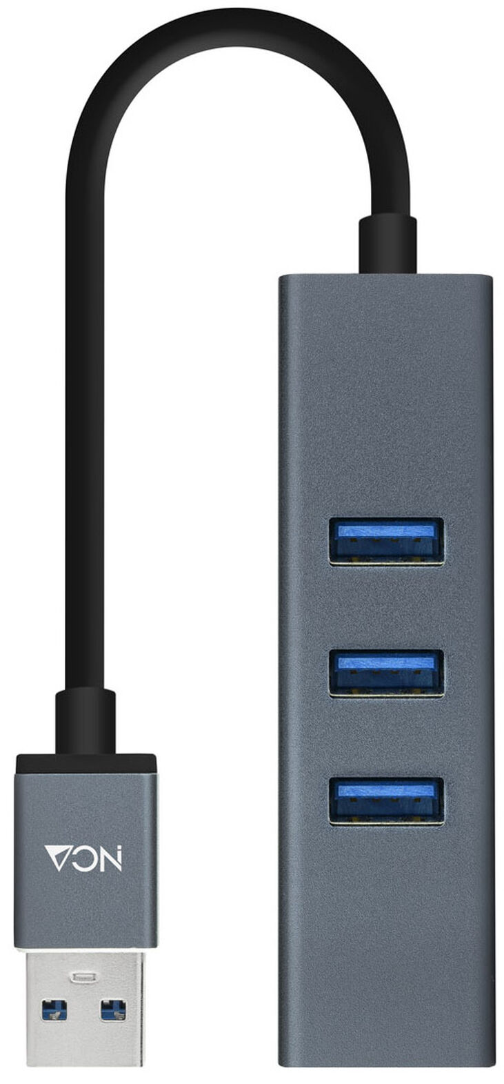Adaptador Gigabit NanoCable USB 3.0 a Ethernet Gigabit 10/100/1000 Mbps / 3x USB 3.0 15 CM Gris image number 0