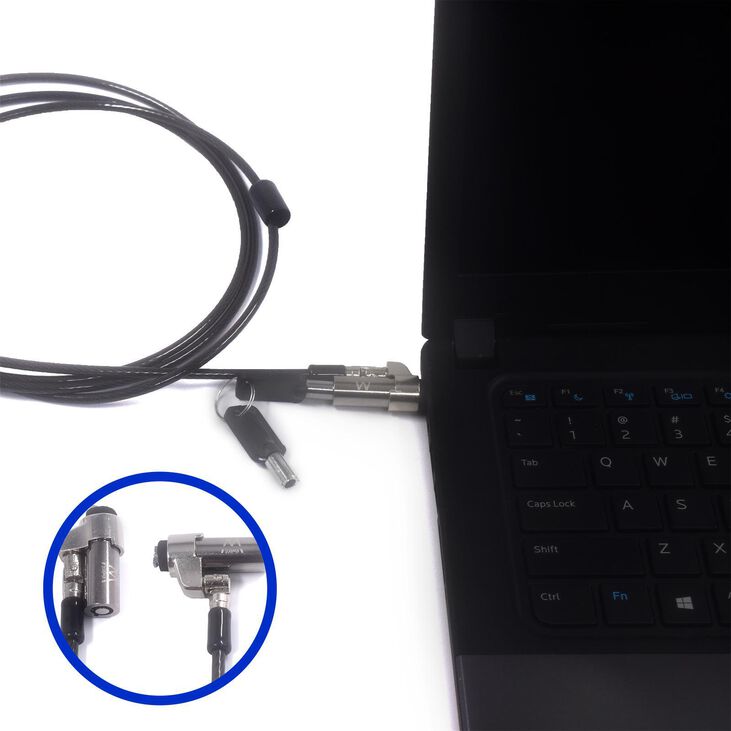 Candado de Seguridad Ewent EW1239 NanoSaver 1.8m con Llave image number 1