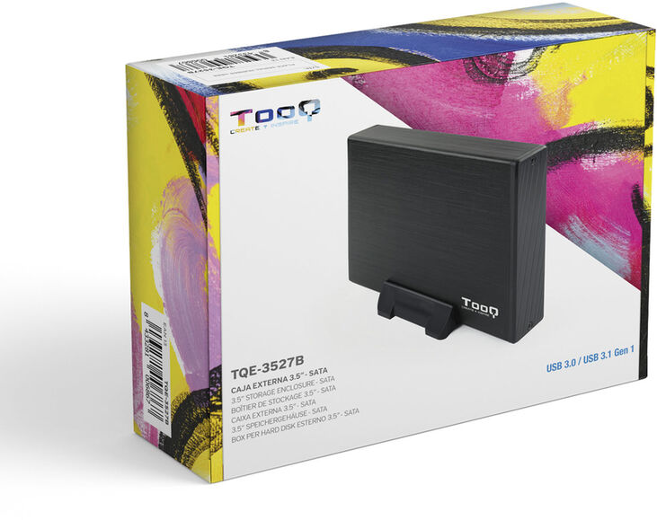 Caja Externa HDD Tooq 3.5" SATA - USB 3.0 Aluminio Negro image number 4
