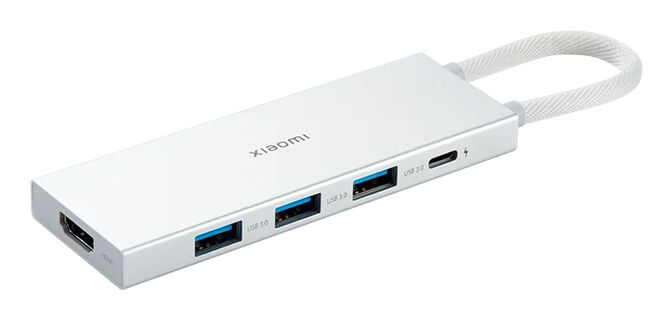 Hub Xiaomi 5-in-1 Type-C Hub USB-C+USB 3.0x3+HDMI Plata image number 0
