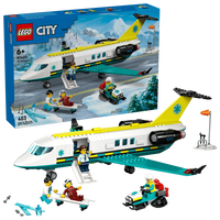 LEGO City: Avi&oacute;n de Ambulancia A&eacute;rea de Emergencia, 403 Piezas (60465)