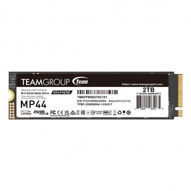 SSD Team Group MP44 2TB Gen4 M.2 NVMe (7400/7000MB/s) image number 0