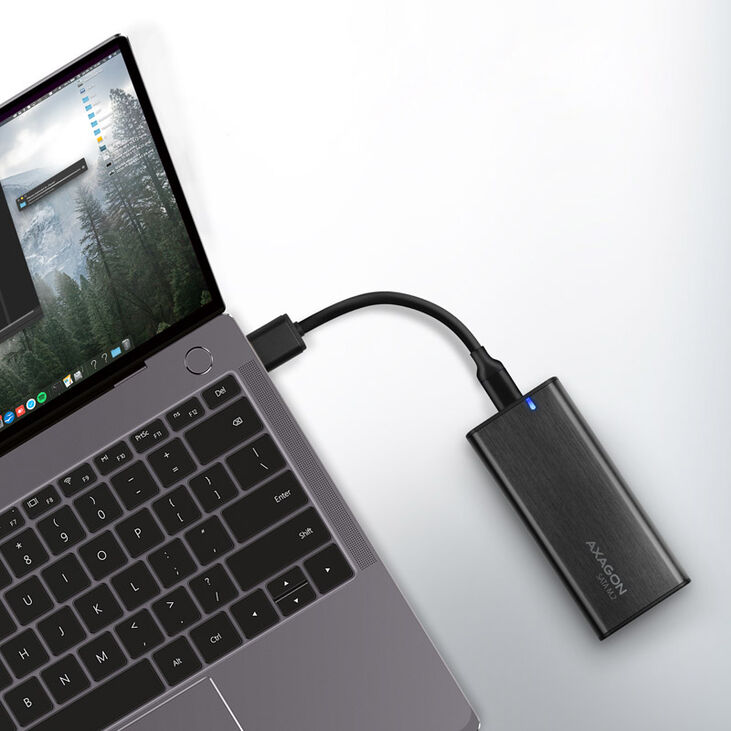 Caja Externa AXAGON EEM2-SBC para M.2/SSD USB-C 3.2 Gen2 - Negro image number 1