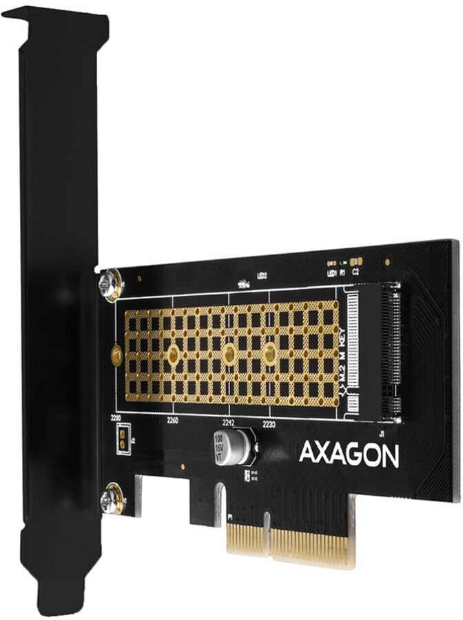 Adaptador AXAGON PCEM2-N PCIe-3.0-x4, 1x M.2/NVMe/SSD con disipador pasivo image number 3