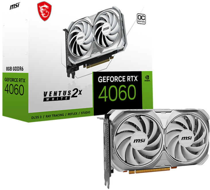 Tarjeta Gráfica MSI GeForce® RTX 4060 VENTUS 2X WHITE 8GB GDDR6 DLSS3 image number 0