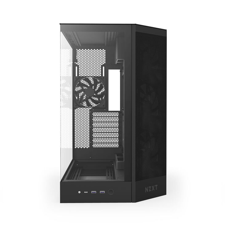 Torre E-ATX NZXT H9 Flow Negra (2025) Cristal Templado image number 6