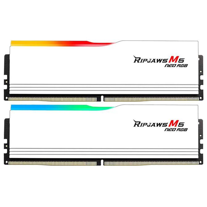 G.Skill Kit 32GB (2 x 16GB) DDR5 6000MHz Ripjaws M5 Neo RGB EXPO CL36 Blanca  - F5-6000J3636F16GX2-RM5NRW image number 0