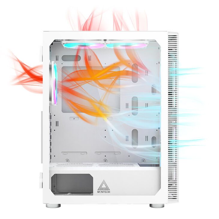 Caja ATX Montech X3 Glass RGB Vidrio Templado Blanco image number 2