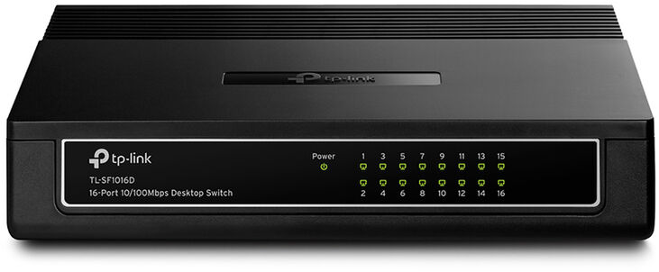 TP-Link TL-SF1016D No administrado Fast Ethernet (10/100) Negro image number 0