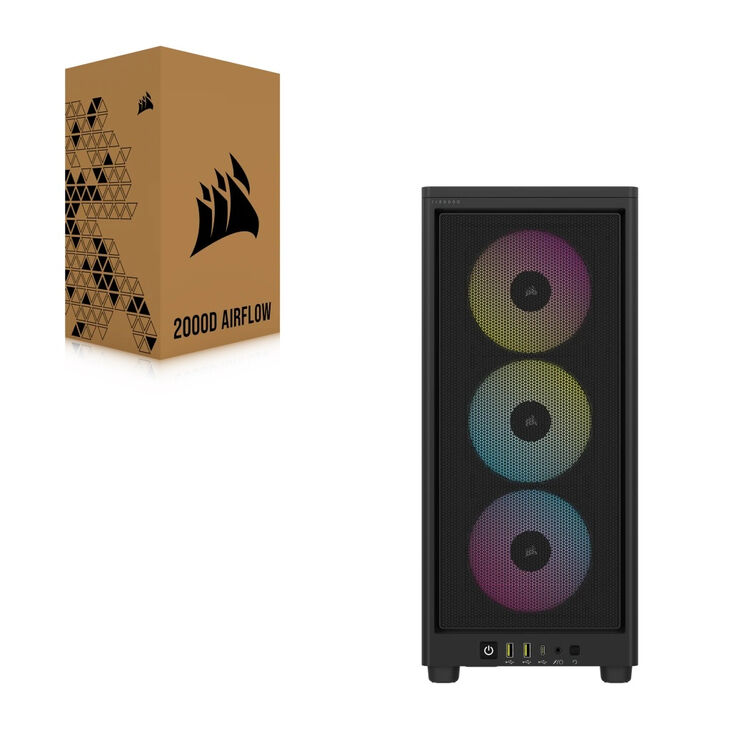 Torre Mini-ITX Corsair iCue 2000D RGB Negro Cristal Templado image number 23
