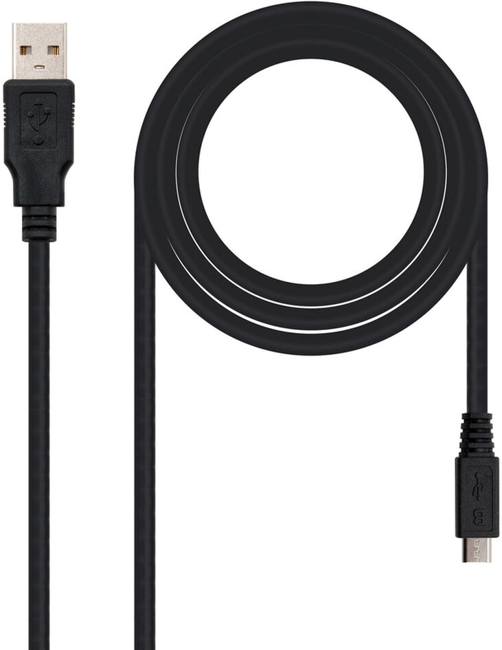 Cable USB 2.0 Nanocable USB-A/M para Micro-B/M 0.8 M image number 0