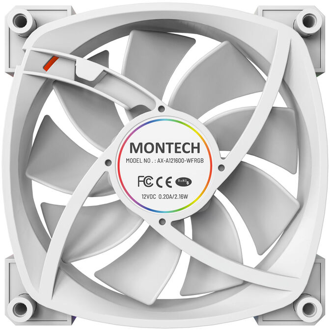 Ventilador Montech AX120 PWM ARGB PWM 120mm Blanco (Pack 3) image number 4