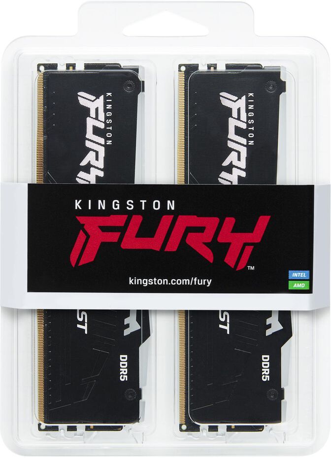 Kingston Kit 64GB (2 x 32GB) DDR5 6400MHz FURY Beast RGB EXPO Negro CL32 image number 4