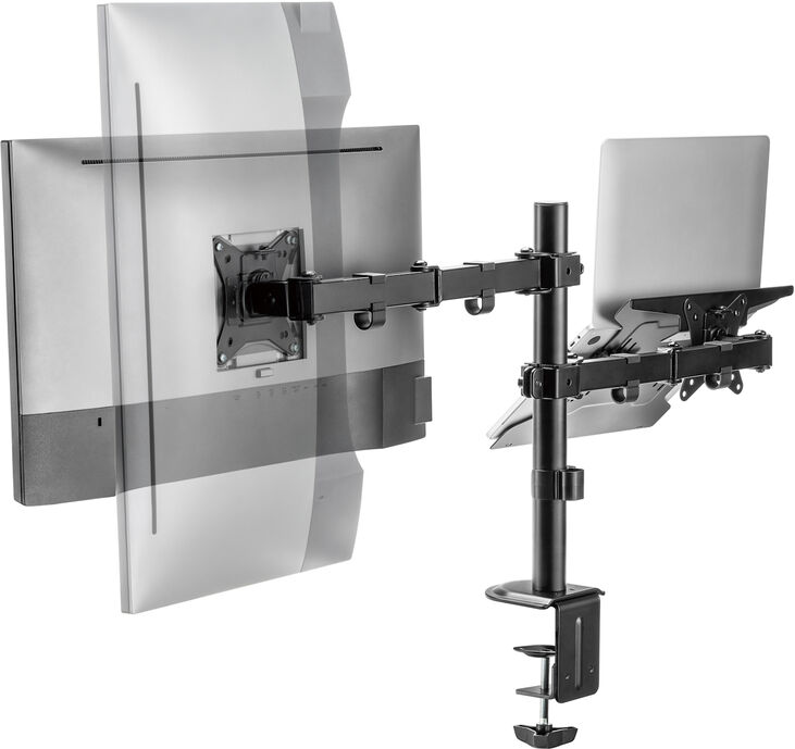 Soporte de Monitor + Portátil Ewent EW1519 Desk Mounting 13" - 32" Articulado Negro image number 3