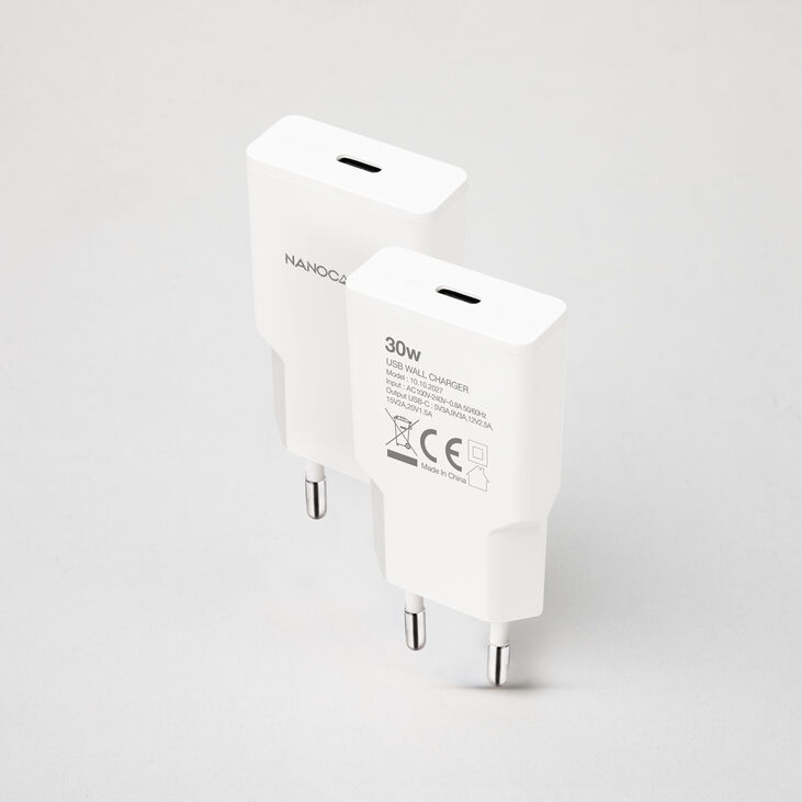 Cargador Nanocable USB-C/PD 30W, Blanco image number 1