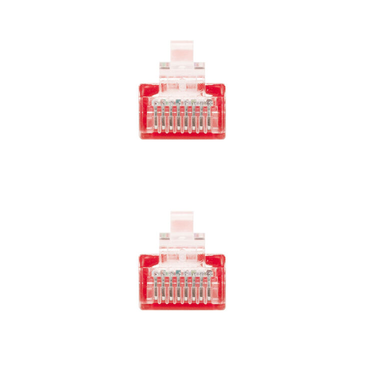 Cable de Red NanoCable RJ45 CAT.6 UTP AWG24 0.5 M Rojo image number 2