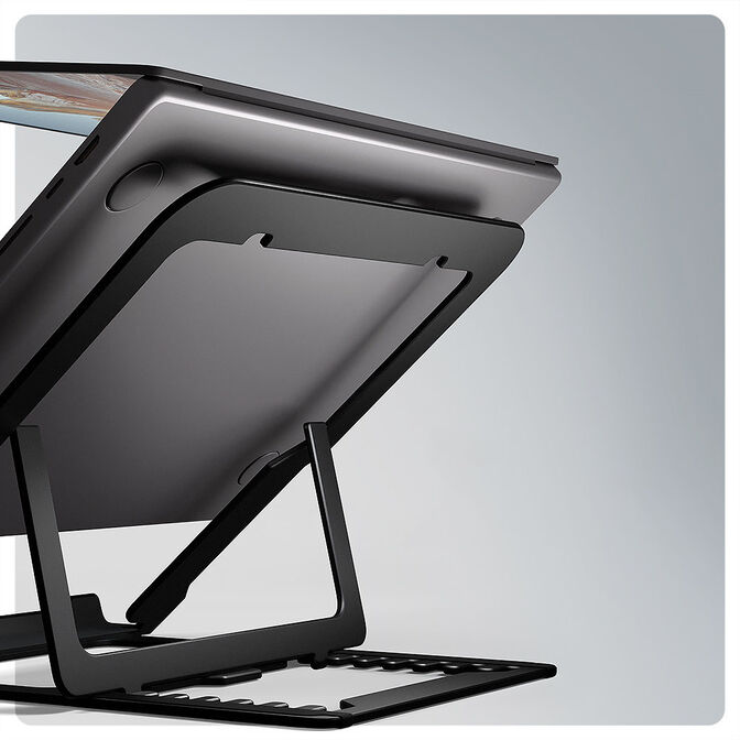 Soporte Elevat&oacute;rio AXAGON STND-LAB  para Port&aacute;tiles Ajustable Aluminio Negro image number 2