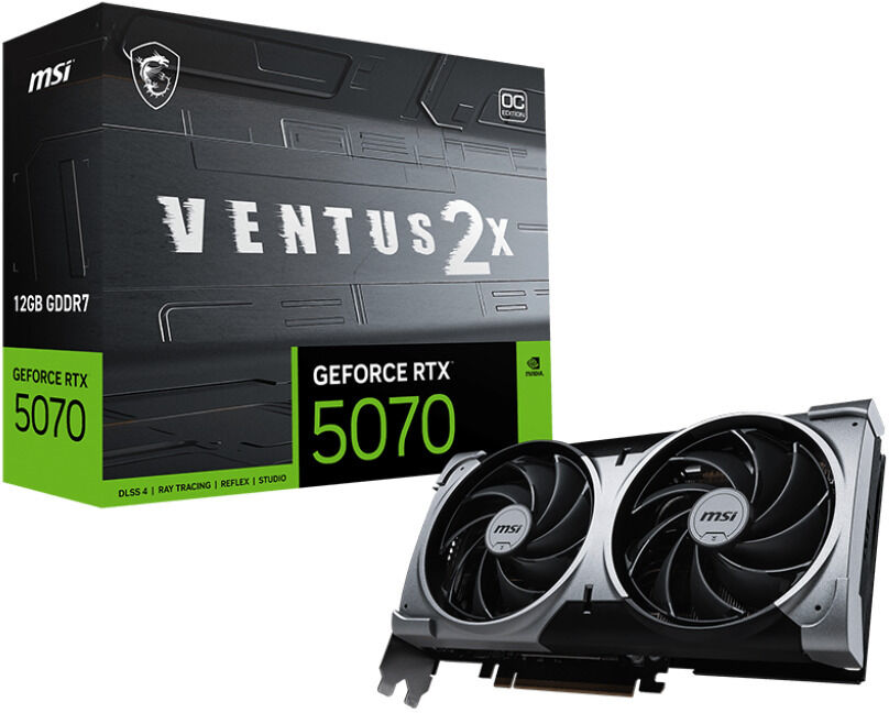 Tarjeta Gr&aacute;fica MSI GeForce&reg; RTX 5070 VENTUS 2X OC 12GB GDDR7 DLSS4