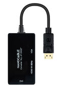 Adaptador NanoCable DisplayPort para HDMI / DVI / VGA 20 CM Negro image number null