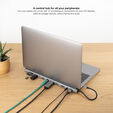 Hub Conversor USB-C 3.1 para 3xUSB-A+USB-C+PD+2xHDMI+DP+RJ45+SD+AUDIO image number null