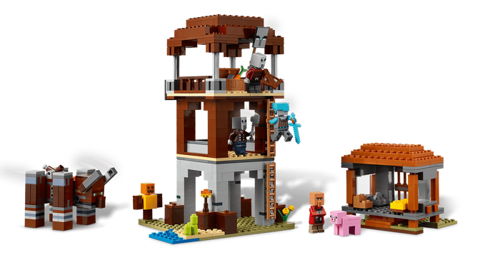LEGO Minecraft: El Puesto de Avanzada del Saqueador y el Devastador, 665 Piezas (21278) image number 3