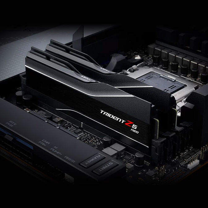 G.Skill Kit 64GB (2 x 32GB) DDR5 6000MHz Trident Z5 Neo EXPO CL30 Black - F5-6000J3040G32GX2-TZ5N image number 3