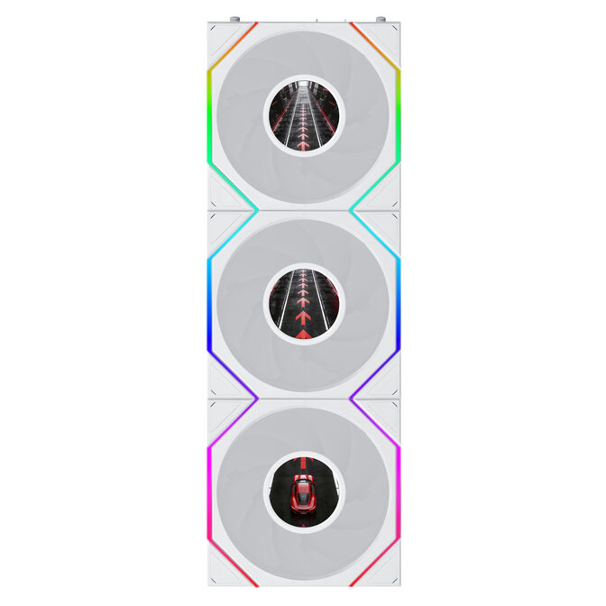 Ventilador Lian Li UNI FAN TL120 LCD FLEX Wireless Blanco 120mm (pack 3) image number 1