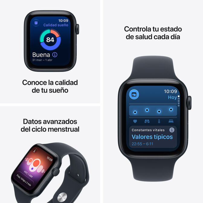 Smartwatch Apple Watch SE 3 GPS 44mm Starlight Aluminium Case with Sand Sport Band - M/L image number 2