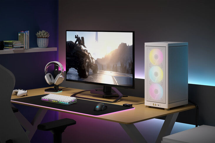 Torre Mini-ITX Corsair iCue 2000D RGB Blanco Cristal Templado image number 17