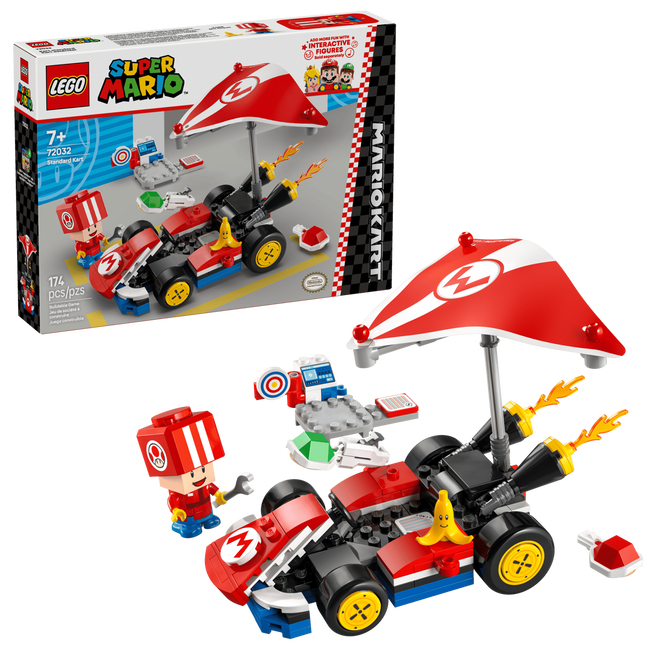 LEGO Super Mario: Mario Kart: Kart Est&aacute;ndar, 174 Piezas (72032) image number 0