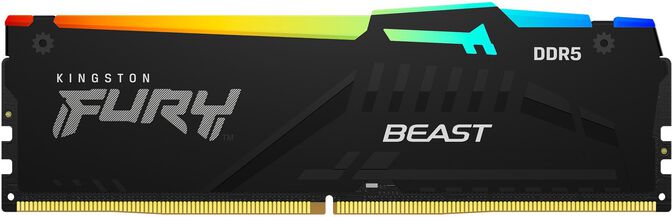 Kingston Kit 64GB (2 x 32GB) DDR5 6400MHz FURY Beast RGB EXPO Negro CL32 image number 2