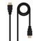 Cable HDMI V2.0 4K@60Hz 18Gbps NanoCable USB-A M/M 1.5 M Negro
