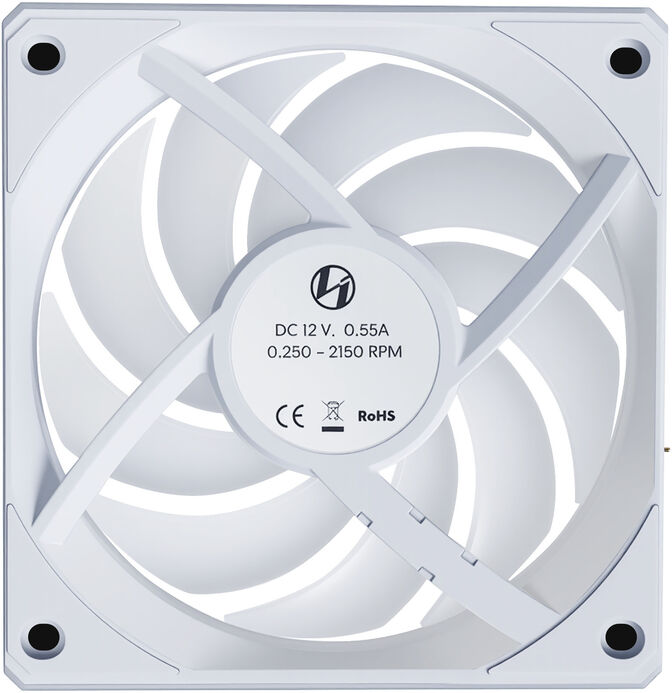 Ventilador Lian Li UNI FAN CL120 Wireless RGB Reverse Blade PWM Blanco 120mm (Pack 3) image number 2
