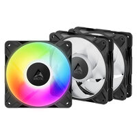 Ventilador Arctic P12 PRO PWM PST Low Noise ARGB 120mm (Pack 3) - Preto