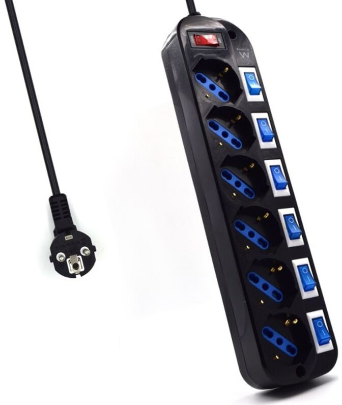 Regleta Ewent 6 Tomas 16A com Switch Individual On/Off 1.5 M image number 0