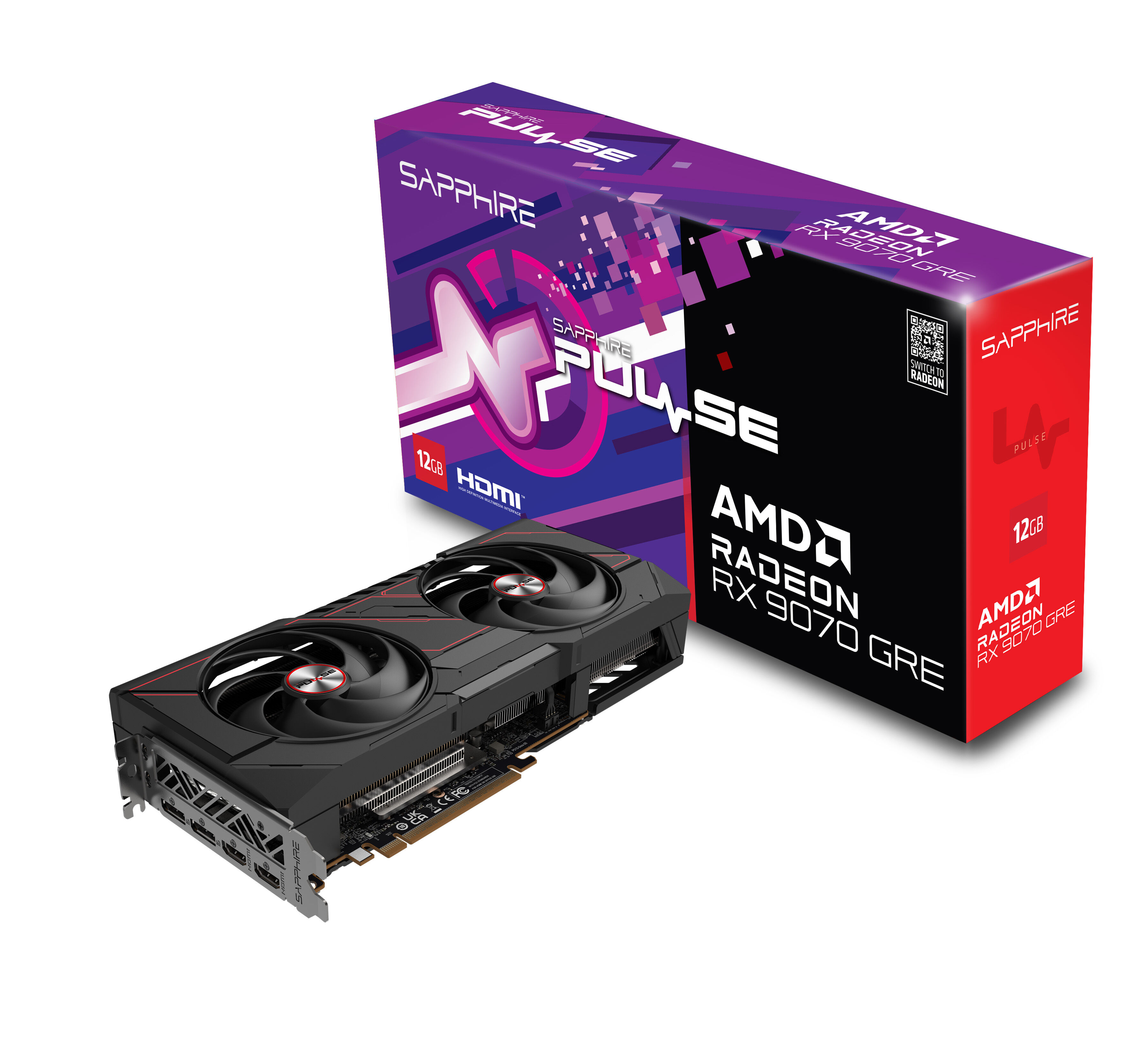 Tarjeta Gr&aacute;fica Sapphire Radeon RX 9070 GRE Pulse OC 12GB GDDR6