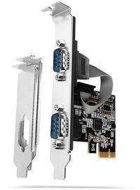 Adaptador PCIe AXAGON PCEA-S2N com 2x Puertas Série - ASIX A