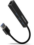 Multiport-Hub AXAGON HMA-GL3A USB 3.0 Typ A, Gbit-LAN, 3x USB-A, microSD image number null